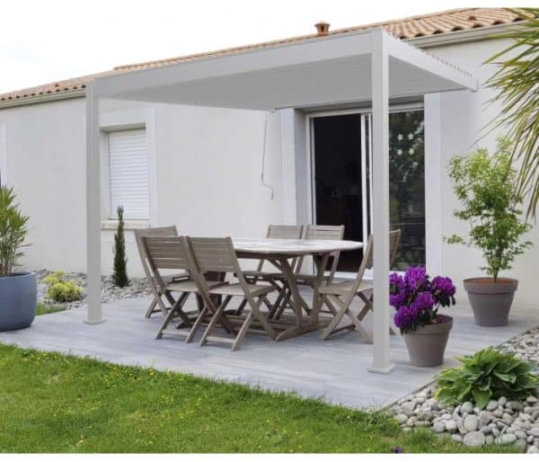 Pergola wall white 3x3