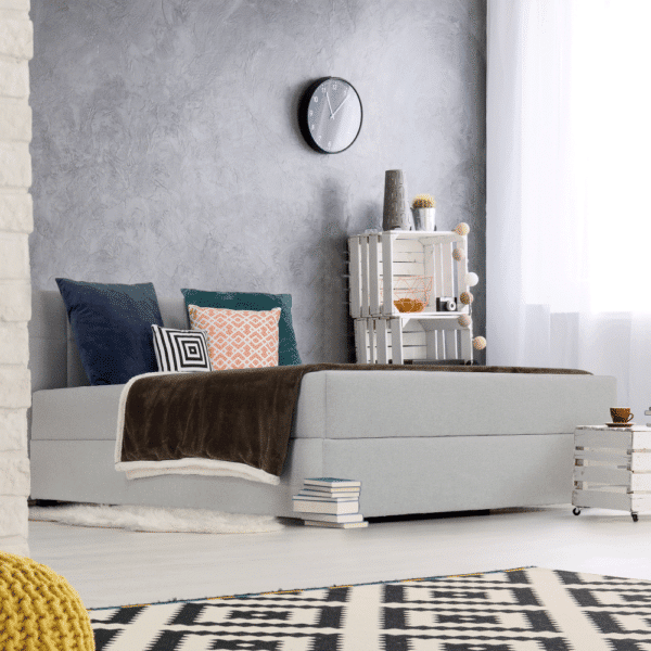 ferata komfort boxspringova poste 140x200 svetlosiva in