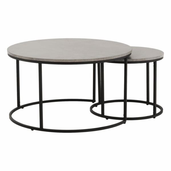 iklin set 2 stolikov beton cierny hlavny