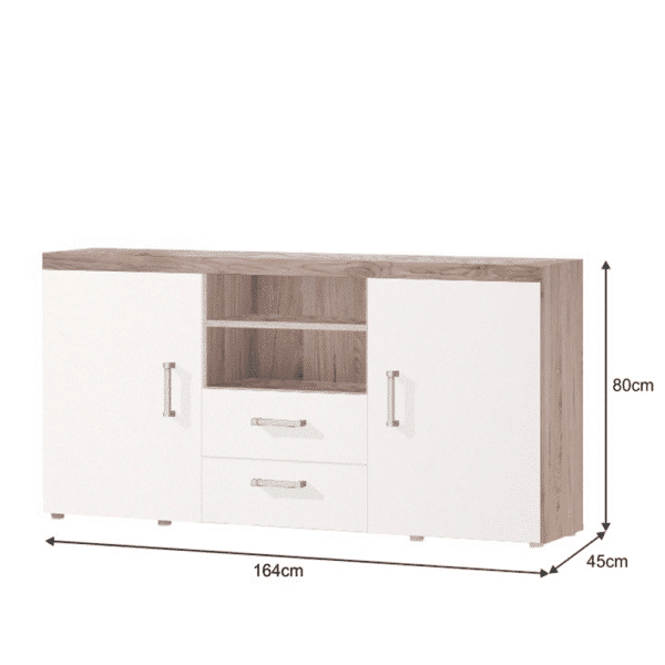 komoda kombinovana cream biela cheris5 01