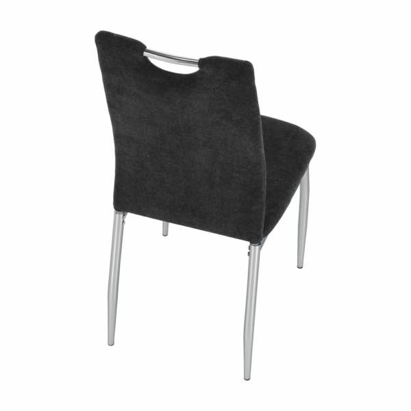 oliva new jedalenska stolicka hnedosiva chrom 17