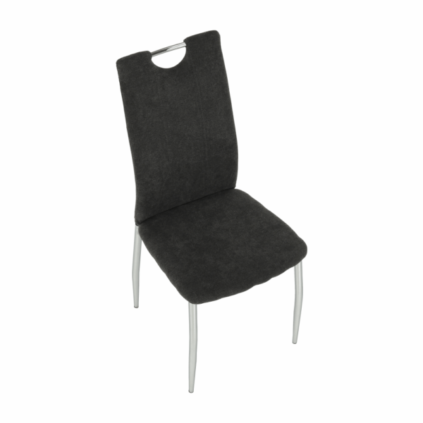 oliva new jedalenska stolicka hnedosiva chrom 18