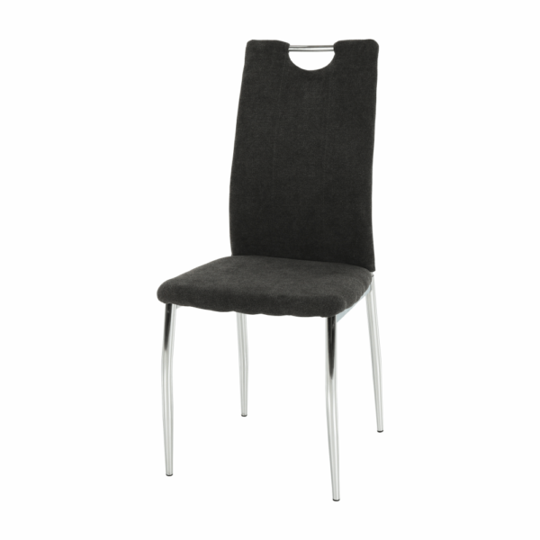 oliva new jedalenska stolicka hnedosiva chrom 19