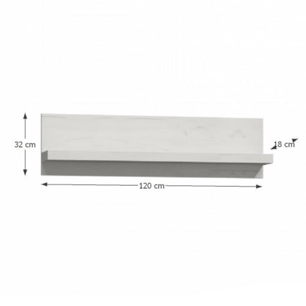 polica jasen biela infinity 11 koty