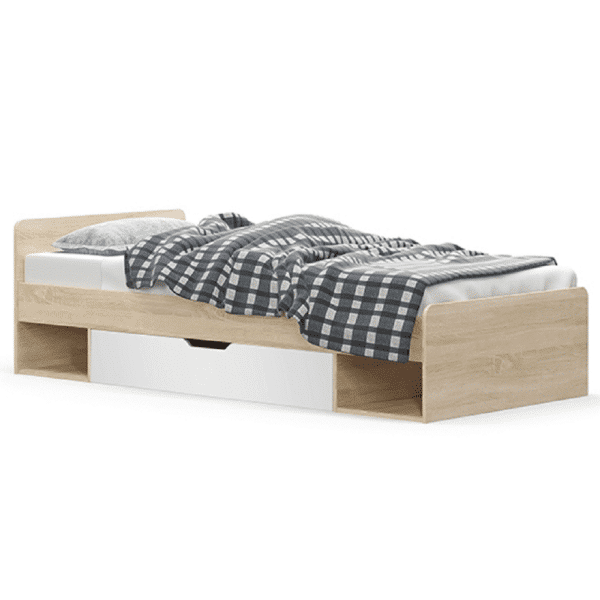 postel 1s 90 biela dub sonoma teyo