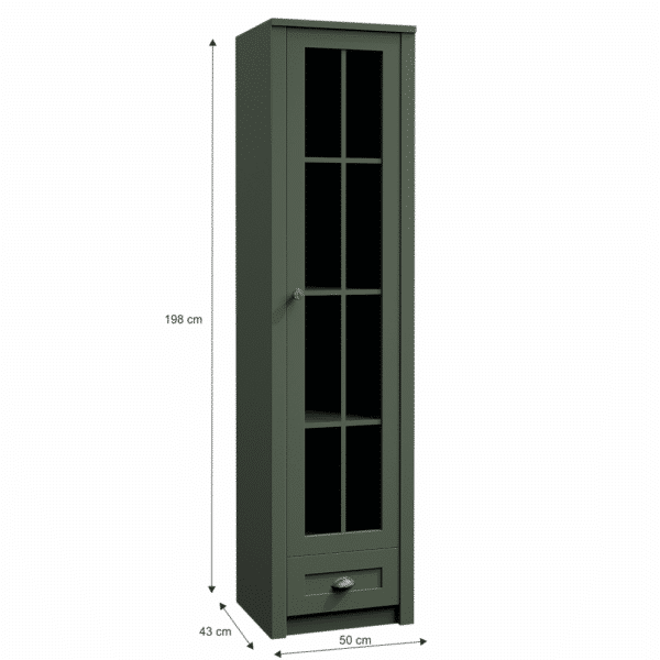 provance zelena vitrina w1s rozmery