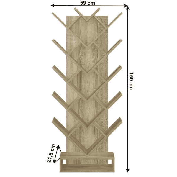vevey regal dub hnedosivy 1x1k koty
