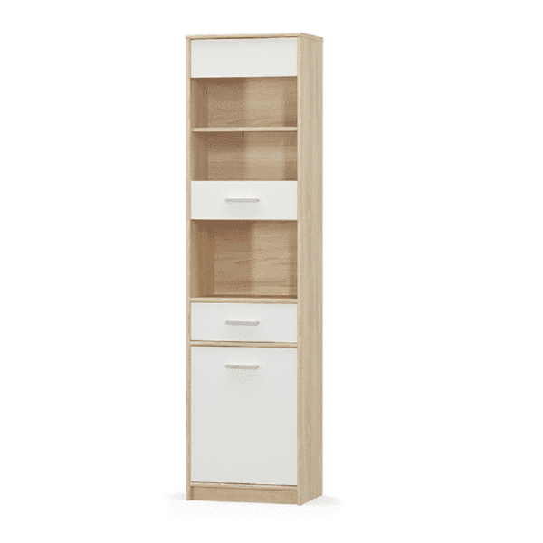 vitrina 1d1w1w biela dub sonoma teyo
