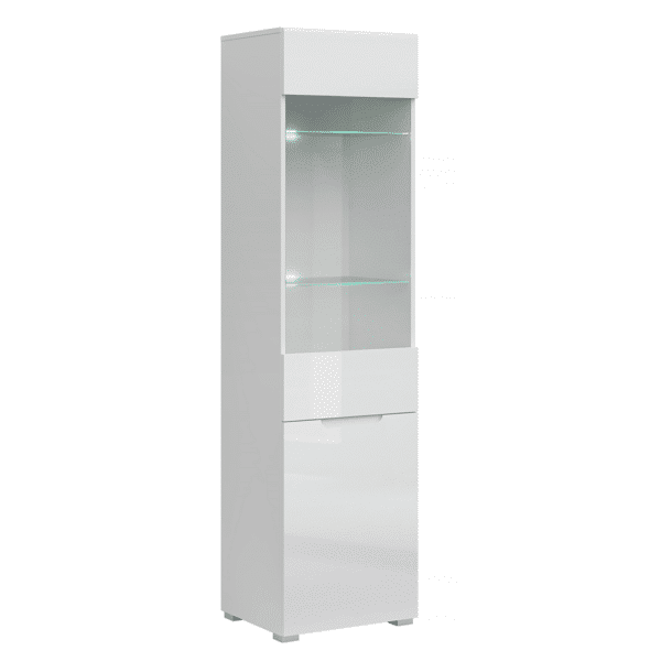 vitrina biela lesk 1d1w 01