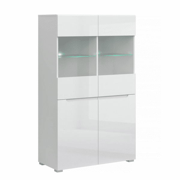 vitrina biela lesk 2d2w 01
