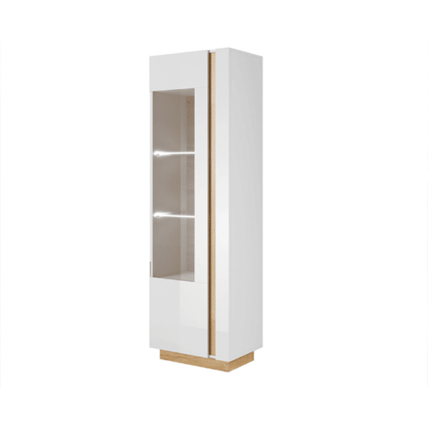 vitrina vysoka biela dub city 01