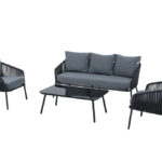 Záhradné sedenie Anders Caffe Dark Grey