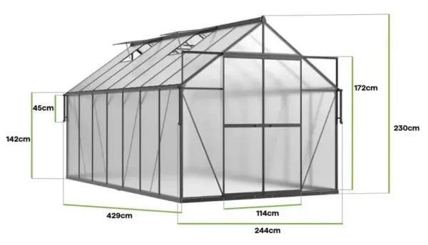 zahradny sklenik 244x429cm cierny 5