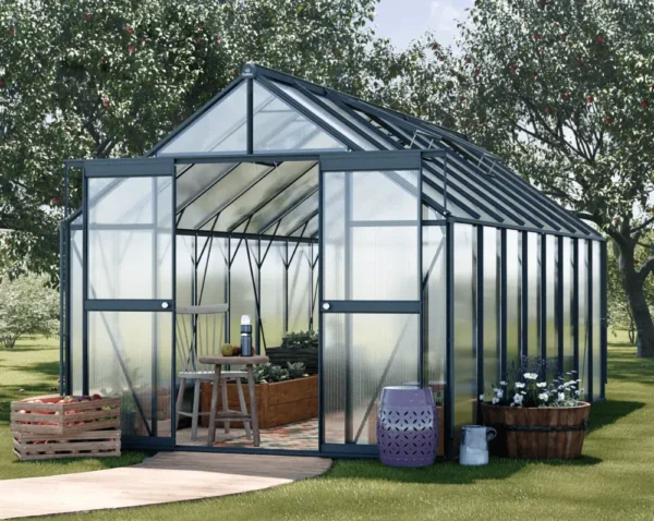 zahradny sklenik 244x490 cm cierny 1