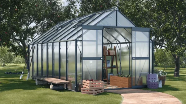zahradny sklenik 244x490 cm cierny 2