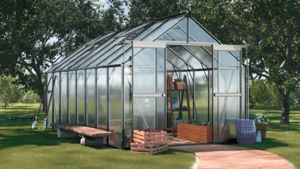 zahradny sklenik 244x490 cm strieborny 2