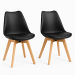 Jedálenská stolička Škandinávia (čierna) – Obrázok 7